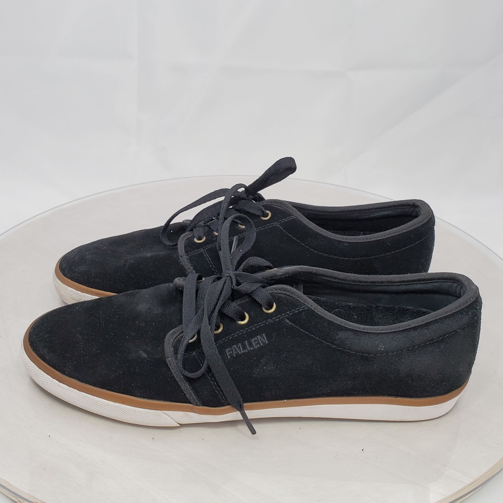 Fallen Forte 2 Shoes Men 11.5 Black Suede Low Top Skate Sneakers 40033004